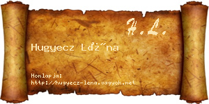 Hugyecz Léna névjegykártya